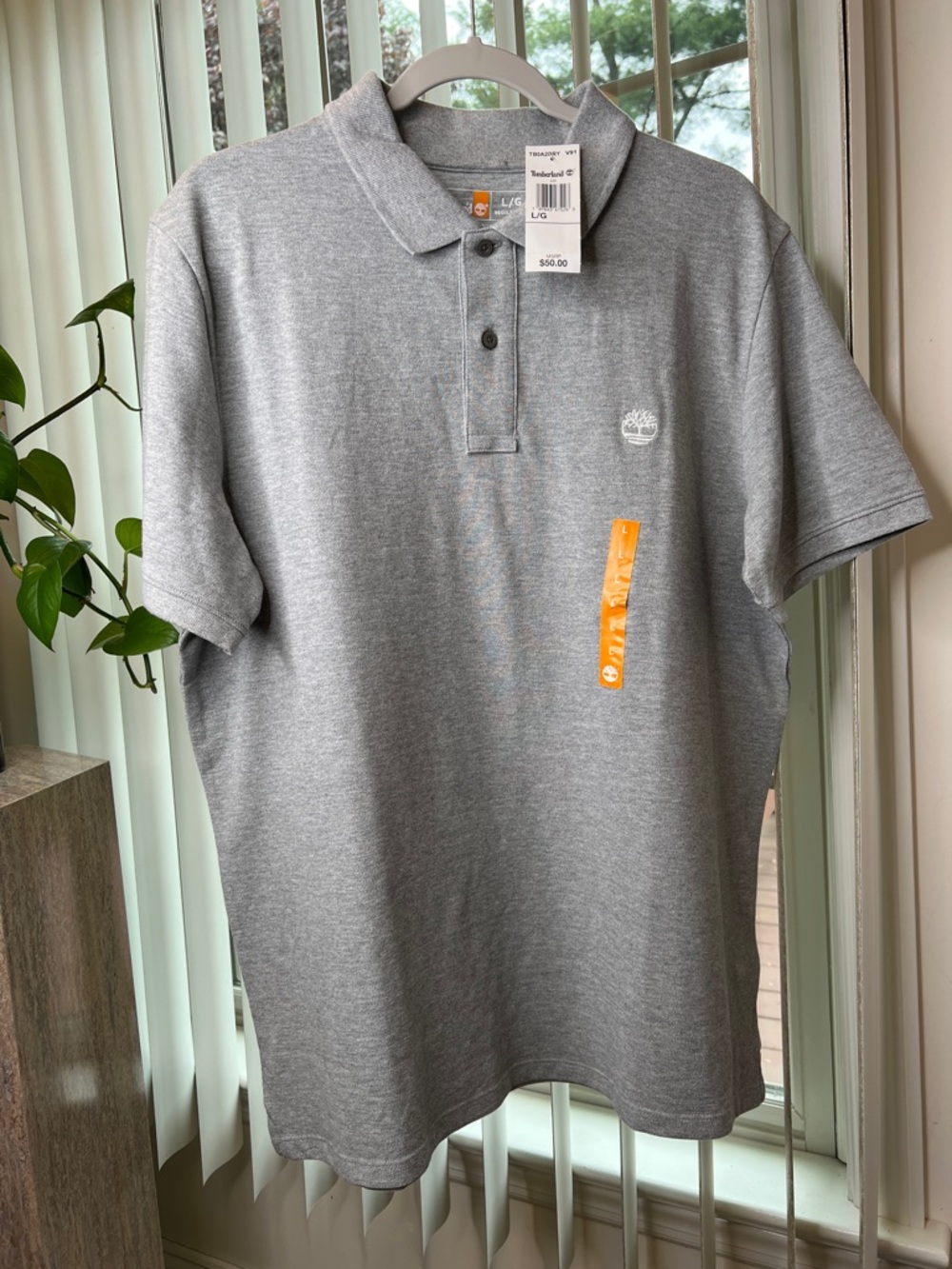Timberland Men's Heather Gray Polo Shirt